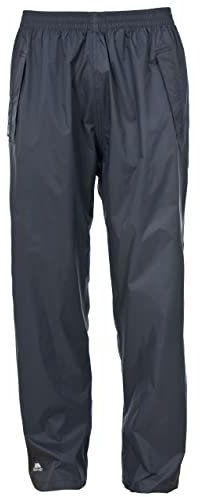 Trespass Qikpac Pant, Flint, XXXS, Kompakt Zusammenrollbare Wasserdichte Regenhose mit 3 Taschenöffnungen für Damen und Herren / Unisex, XXX-Small / 3XS / 3X-Small, Grau