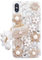 DMaos iPhone Xs/iPhone X Women Case, Handbag Design Sparkly Rhinestone Cover, Cute Girly Bling Diamond Snow Flower, Beauty for iPhone 10/10s 5.8 Inch