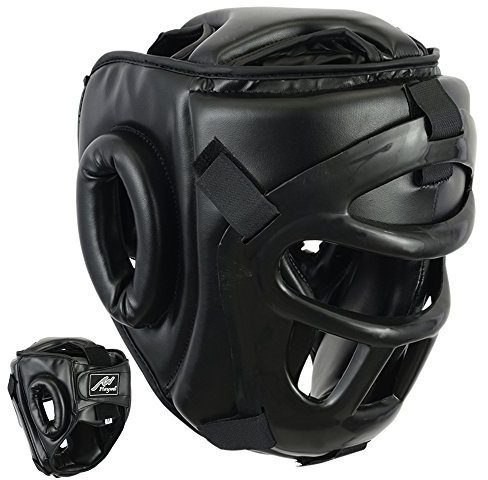 Krav Maga schwarz Integral Waffen Kopfschutz mit Abnehmbarer Face Gitter - Small