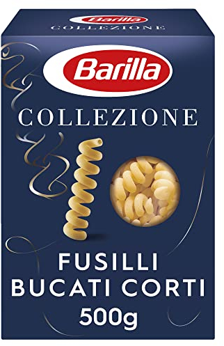 Barilla Collezione Fusilli Bucati Corti Pasta aus hochwertigem Hartweizen immer al dente, 12er Pack (12 x 500 g)