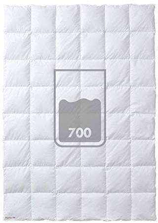 Kauffmann First Class Elegance 700 Daunendecke, Kassettendecke 4x6 3cm Steg, Wärmeklasse: Warm, 155 x 220 cm, 60° waschbar