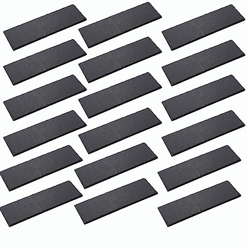 Novaliv 12x Schieferplatten I rechteckig I 20x15x0,5 cm I Platzdeckchen Schiefer Schneidebrett Schiefer Platzteller Buffet Servierplatte
