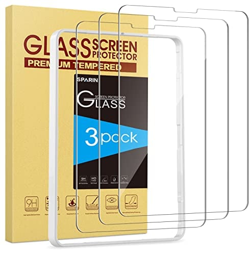 SPARIN Panzer Schutz Glas für iPad Pro 11 Zoll 2022/2021/2020, iPad Air 5. Generation 2022 und iPad Air 4 2020, 9H Härte Schutzfolie, Kratzfest, 3 Stück
