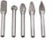 DingGreat 5 Teilig Raspel Set Hartmetall Frässtift Rotary Burr, 6 mm Schaft 10mm Kopfdurchmesser Bohrmaschine Kugelfräser + Zylinderfräser + Zapfenfräser + Konusfräser