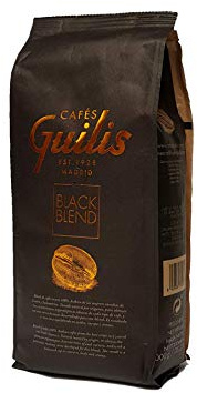 CAFES GUILIS Café en Grain Black Blend de Torréfaction Naturelle 1 kg