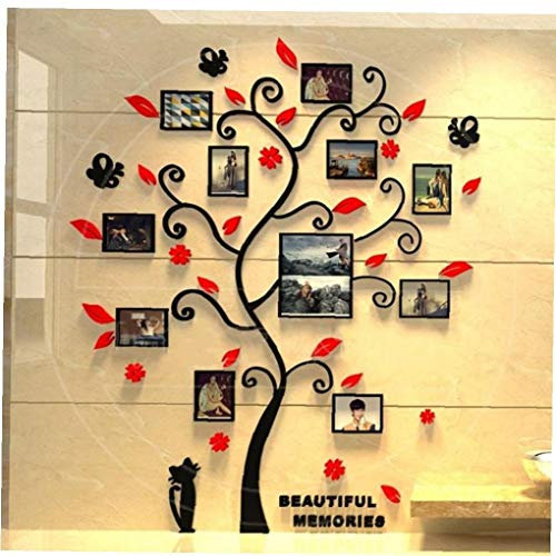 Aisoway 3D Acryl Fotorahmen Baum-Wand-Aufkleber-Kunst-tapete Poster Für Wohnzimmer Schlafzimmer-Dekoration