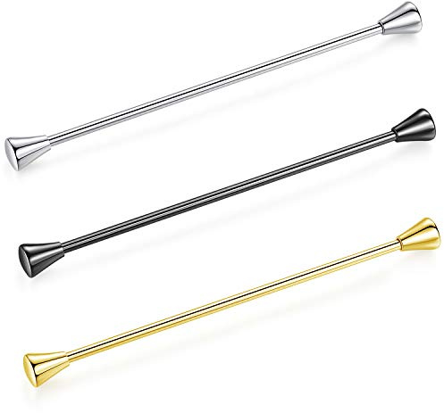 HONEY BEAR 3 Stück Set Kragen Bar Pins Kragennadel Herren Hemd | Collar Pin, Kupfer, für Hemden, Business Hochzeit,Langzeitfarbbehalten und langlebig，mit box