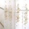 GJBHD Europa Gold Luxus Gardine,Beige Fenster-Drapes Rose Stickerei Wohnzimmer Schlafzimmer Dekor Mit Grommet,Tüll Vorhang-Weiß. 150x270cm(59x106inch)