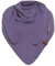 KNIT FACTORY - Dreiecksschal Coco - Damen Strickschal mit Wolle - Umschlagtuch für den Herbst und Winter - Winterschal - Dreieckstuch - Hochwertige Qualität - XXL Schal - 190 x 85 cm - Violett