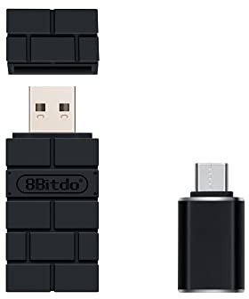 Mcbazel Adattatore USB 2 Wireless 8 Bit con Accessorio Adattatore OTG Compatibile con Switch OLED/NS Switch/PS5/PS4/PC/Raspberry Pi(Compatibile con Switch 2)