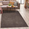 carpet city Teppich Wohnzimmer Hochflor - 160x220 cm - Taupe, Einfarbig - Super Soft - Weiche Micro-Polyester Teppiche Schlafzimmer - Moderne Langflor Wohnzimmerteppiche