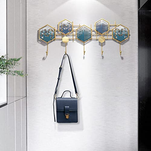 ROUOHUD Wanddeko Metall, Kleiderhaken Wand, Wanddeko Metallbild Wandrelief, Für Arbeitszimmer/Wohnzimmer/Schlafzimmer/Kunstwerk/Hotel(Color:80×33CM)
