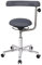 BALIMO Office - Bewegungsstuhl - Sitztrainer - ergonomischer Sitzhocker - Hocker mit Schwingeffekt - Rücken Trainer - Bürostuhl - Gestell Chrom (Dunkelgrau)