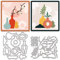 GLOBLELAND Kunst Blumenarrangements Stanzformen Metall Blumenvasen Stanzschnitte Prägeschablonen Vorlage für die Papierkartenherstellung Dekoration DIY Scrapbooking Album Basteldekor
