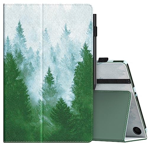 MoKo Hülle für Amazon Fire Max 11 Tablet (13. Generation, 2023) 11, Dünne Tablethülle für Kindle Fire 11 Tablet, Smart Case mit 2 Winkel Auto Schlaf/Aufwach Einhandbedienung, Dunkelgrüner Wald