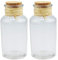 mikken 2 x Vorratsglas 575 ml Apothekerglas Glasdose mit Korken + Beschriftungsetiketten
