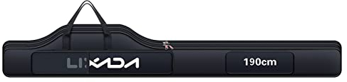 KOCAN Angelzubehör-Tasche, Angeltasche,190 cm,tragbar,faltbar,Angelrute,Rollentasche,Angelrute,Ausrüstung,Tackle Tool,Tragetasche,Reisetasche,Aufbewahrungstasche,Organizer