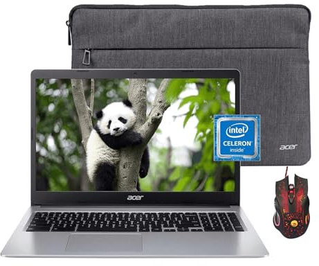 acer 2023 Chromebook 315 15.6 Pulgadas FHD 1080p IPS visualización táctil computadora portátil, procesador Intel Celeron N4020 Dual-Core (hasta 2.8GHz), 4GB DDR4 RAM, 64GB eMMC, cámara Web, WiFi, 12
