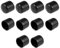 TOP-VIGOR 10Pcs Rubber End Caps Black, 22mm ID Round Flexible Screw End Caps Thread Protectors, Black Vinyl Bolt Covers Rubber Covers for Screws, Tubes, Cables, Wires, Cyling, etc