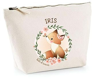 Planetee Trousse Iris Bébé d'amour Renard - Pochette Enfant Mignonne Toilette Idée Cadeau pour Bambin, Cadeau Naissance