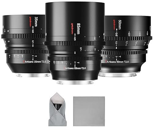 7artisans 35mm/50mm/85mm T2.0 Large Aperture Cine Lens Compatible for Nikon Z-Mount
