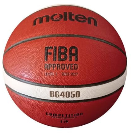 Molten Basketball B6G4050, Top Spielball, Premium Synthetik-Leder, 12 Felder, Größe 6