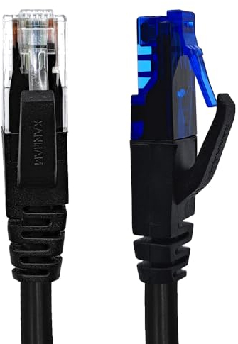 XANHAM Cat6 Crossover Ethernet Cable UTP 10FT T-568A to T-568B RJ45 Male to Male Unshield Network LAN Patch Cord, Black