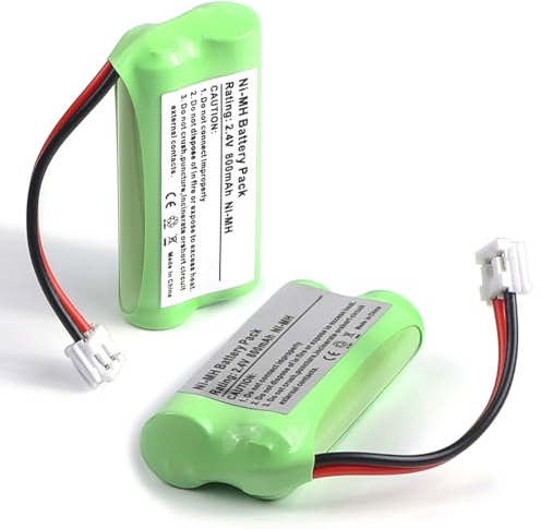 SHAWOROCE 2X Akku Kompatibel mit Medion DECT-Telefon MD82973 MD83242 MD83542 S63062 S63065 Swissvoice DP500 DP550 Telefunken TX151 TX152 Tomy Babyphone TF525 TF550 GPHC05RN01 Batterien 800mAh 2,4V