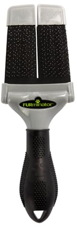 FURminator Petite brosse à épiler avec poils doux en acier inoxydable pour chats, petits chiens, chiots et chatons