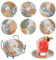 Trendecor 6 Stück Diamond Painting Untersetzer, DIY Grüne Blätter Untersetzer Diamond Painting mit Halter Dekorative Acryl Untersetzer mit Diamond Painting Kit für Erwachsene Anfänger Kinder
