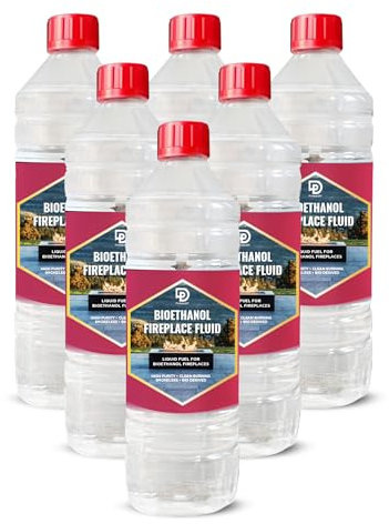 PRIMES DIY 6 Litre Premium Bioethanol Fuel for Fire Place Clean Burning High Purity Bio Ethanol Liquid Fuel for Fire Pits Burners and Stoves Indoor and Outdoor Use Eco Friendly Bioethanol Fuel Liquid