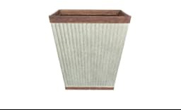 Plant Avenue Irondale Square Planter Plant Pot 40cm Silver