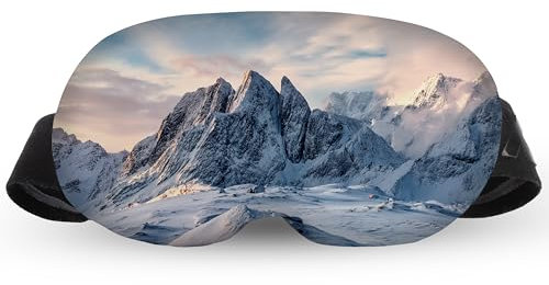 Ferocity Skibrillenschutz, Case für Snowboard Goggle, Ski Goggle Cover, Winterausrüstung zum Brillenschutz, Brillen Schutzhülle, Zubehör zum Schütz vor Kratzern, Elastisch, Farbe Mountain Dawn [165]