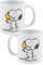 The Peanuts Snoopy Tasse - Woodstock Kaffeetasse Becher Kaffeebecher aus Keramik Weiß 320 ml