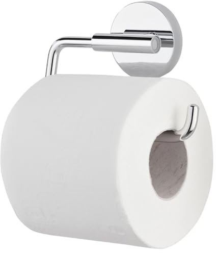 Tiger Puck Toilettenpapierhalter – Hochwertiger Edelstahl, verchromt, modernes Design, verdeckte Befestigung, Montage mit Schrauben oder klebbar mit Tigerfix, ideal für Bad & Gäste-WC