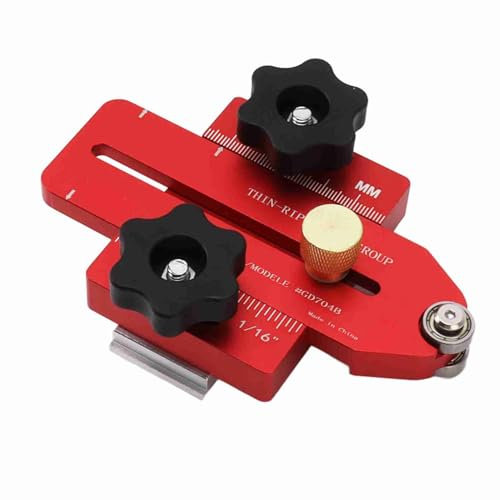 Thin Rip Jig, Table Saw Jig Guide, Aluminum Alloy Router Table Band Saw Jig Guide Making Repetitive Narrow Strip Cuts, Woodworking Table Saw Jig for Table Saw Band Saw Router Table