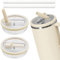 Druuzyl 2Pcs Couvercles de Remplacement 40oz pour Stanley Cup – Compatible avec Quencher H2.0 FlowState, Anti-Fuite et Anti-Poussière, Inclut 2 Pailles, Couvercle Réutilisable pour Tumbler (Beige)