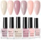 Nude nail polish Sets - 6PCS Nude Beige Pink Nail Varnish Set - Quick Dry Nail Polish No Bake Long Lasting Pastel Nail Polish - Breathable Nail Varnish Sets for Women Manicure Art DIY 10ML