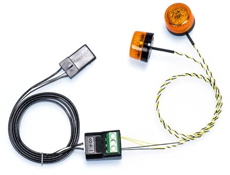 TOUCANHOBBY 360 rotierendes Licht 5V LED Warn Lampe für 1/14 DIY RC Traktor LKW Modell Bagger Dumper Baufahrzeug LKW,Kompatibel mit Tamiya