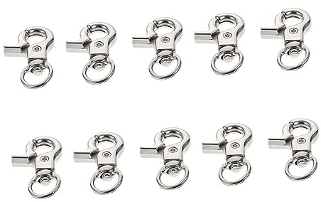 Toddmomy 10 Clip Sicurezza Inossidabile per Gabbie Pappagalli Ganci Resistenti per Porte Uccelli Adatti Diverse e Materiali Gabbie