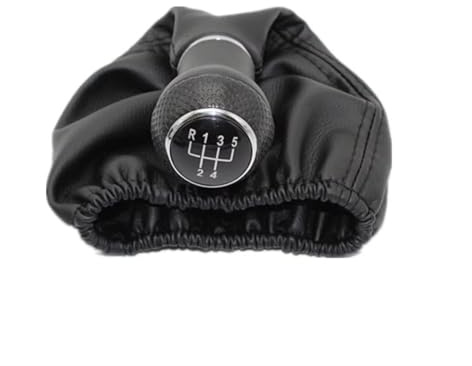 Auto Schaltknauf Für Seat Für Arosa Für Ibiza Für Inca Für Cordoba 5-Gang-Schaltknauf Aus Leder Mit Schwarzer Linie Schaltknäufe(Black Line)