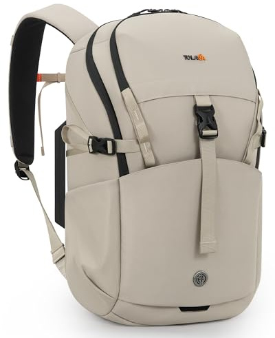Tolaccea Reiserucksack Handgepäck Laptop Rucksack 30L für Business Arbeit | Wasserabweisende Nachhaltiges RPET, Wasserdichte YKK-Reißverschluss, 15,6'' Laptopfach, 12,9'' Tabletfach, Panorama-Hauptfach