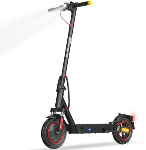 EVERCROSS EV10K PRO E-Scooter 10'', Foldable 500W Electric Scooter Adults, E-Scooter with Battery 410WH, 3 Speed Modes, App Control, LED Display, Dual shock absorbers, Max load 150KG