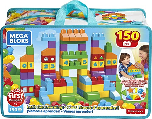 MEGA Bloks FVJ49 - Bausteintasche, 150 Teile, Bunt, Spielzeug ab 1 Jahr