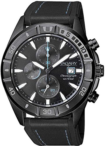 Orologio Uomo Vagary by Citizen Acqua39 Chronograph All Black Silicone ref. IA9-942-50