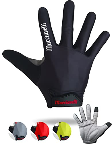 MACCIAVELLI® Fahrradhandschuhe Herren Sommer lang, dünn, Vollfinger | Atmungsaktive Langfinger-Radsporthandschuhe für Damen & Herren – Touchscreen-tauglich, für Rennrad, MTB & Touren