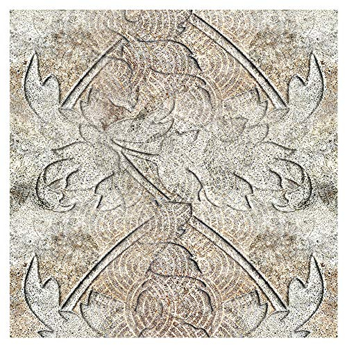 murando - Tapete selbstklebend 10m Wandtattoo dekorative Möbelfolie Dekorfolie Fotofolie Panel Wandaufkleber Wandposter Wandsticker - Betonoptik Beton Ornament f-A-0732-j-a