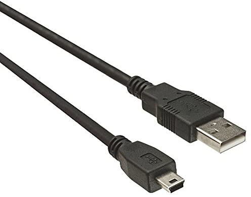 PremiumCord Cable de Conexión USB - Mini USB 5m, USB A Macho a Mini B Macho, Cable de Datos USB 2.0 de Alta Velocidad 480Mbit/s, 5 Pines, 2x Blindados, AWG28, Color Negro, 5m