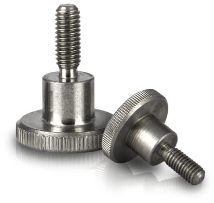 PROTECH 2 Stück Rändelschrauben M5x6 Edelstahl A1 VA Rostfrei hohe Form Daumenschrauben Rändel Schraube DIN 464