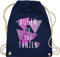 Turnbeutel Rucksack - Festival Zubehör - Augen zu und Tanzen lila - Unisize - Navy Blau - festival-bag festivalbeutel konzert tanz beutelrucksäcke tasche für tänzer festivaltasche festivals